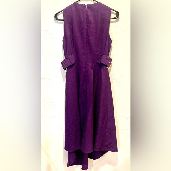 PER SE Vineyard Purple Asymmetrical Dress - Picture 6 of 7